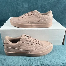 Vans EMMY DLX Women's Leather Beige Sneaker Lace Up Athletic Size US W7 New