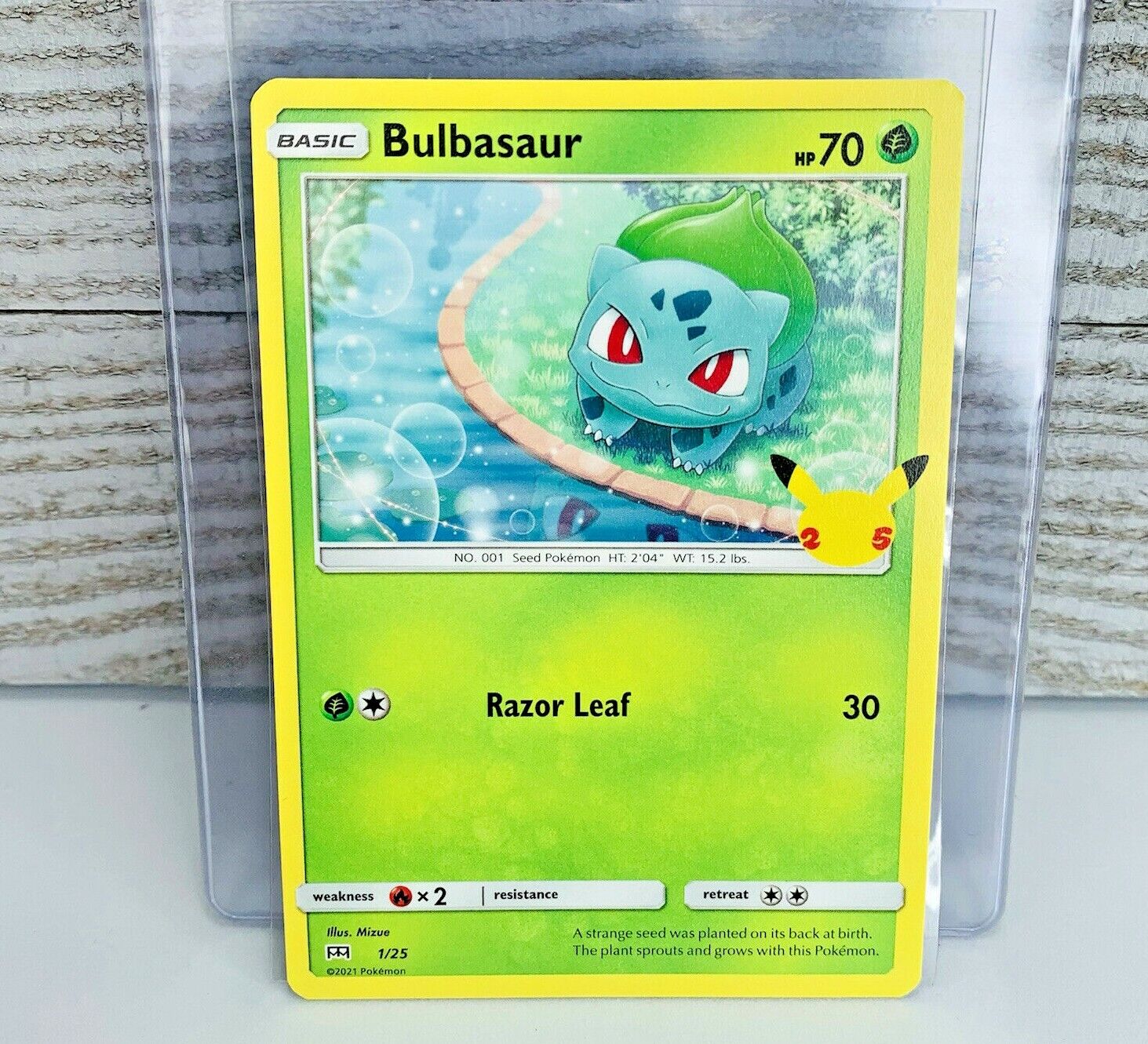 Bulbizarre holographique - carte Pokémon 1/25 Promo 2021