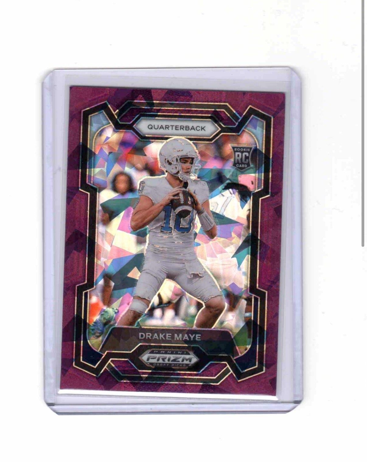 2024 Panini Prizm Draft Picks DRAKE MAYE RC Purple Ice Prizm 14/149 #103 Patriot