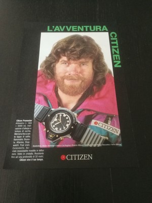 1992 CITIZEN PROMASTER ALTIMETRO OROLOGIO MESSNER PUBBLICITA EPOCA VINTAGE  AD | eBay