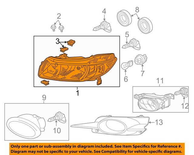 2008 Honda Civic Headlight Removal