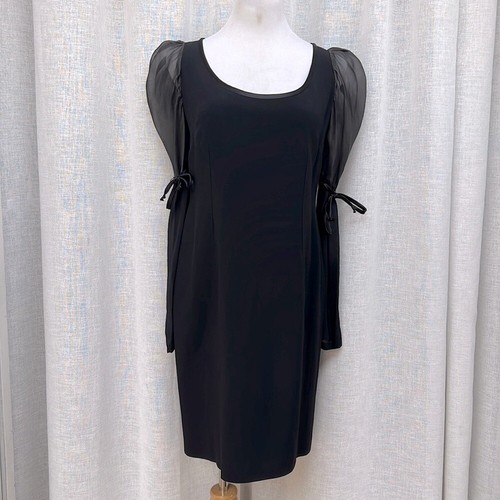 Custom tailored black shift dress
