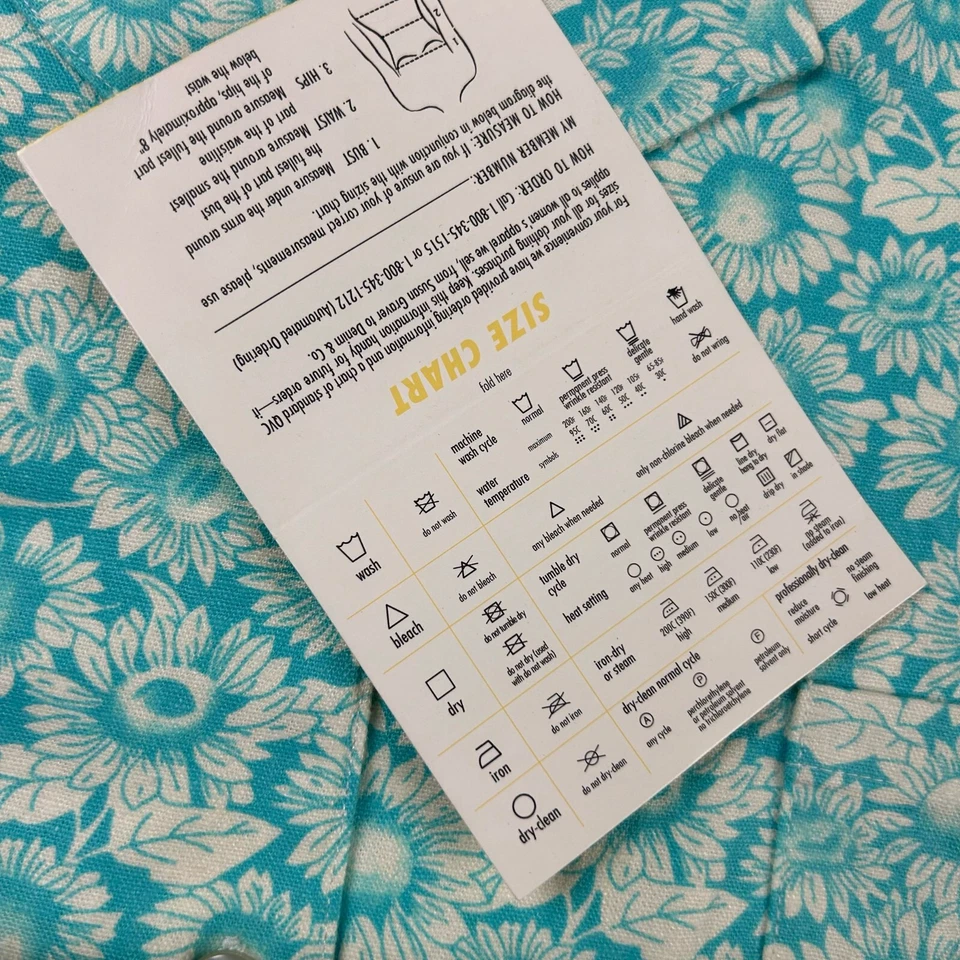 Camisa Denim Co Feminina XL Azul Linho Mescla Floral Botão para Cima Manga Curta Nova Com Etiqueta - Imagem 4 de 4