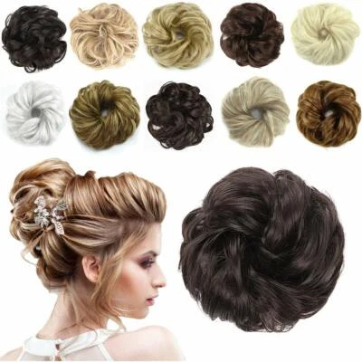 CHOUCHOU CHEVEUX 100%NATUREL CHIGNON QUEUE DE CHEVAL POSTICHE EXTENSION VOLUME - Photo 1/4