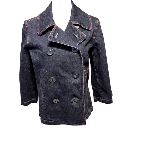 RRL Ralph Lauren Nautilus Cotton Moleskin Pea Coat Vintage Indigo