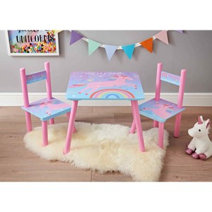 unicorn childrens table and chairs