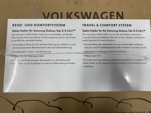 Original VW Volkswagen tablet Holder for Samsung Galaxy Tab 3/4 10.1 NEW - Picture 4 of 5