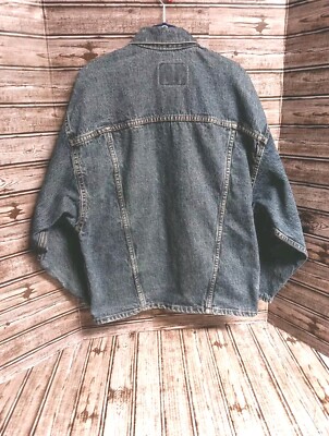 Vintage 80's Levi's Denim Trucker Jacket Acid Wash Galactic Men's