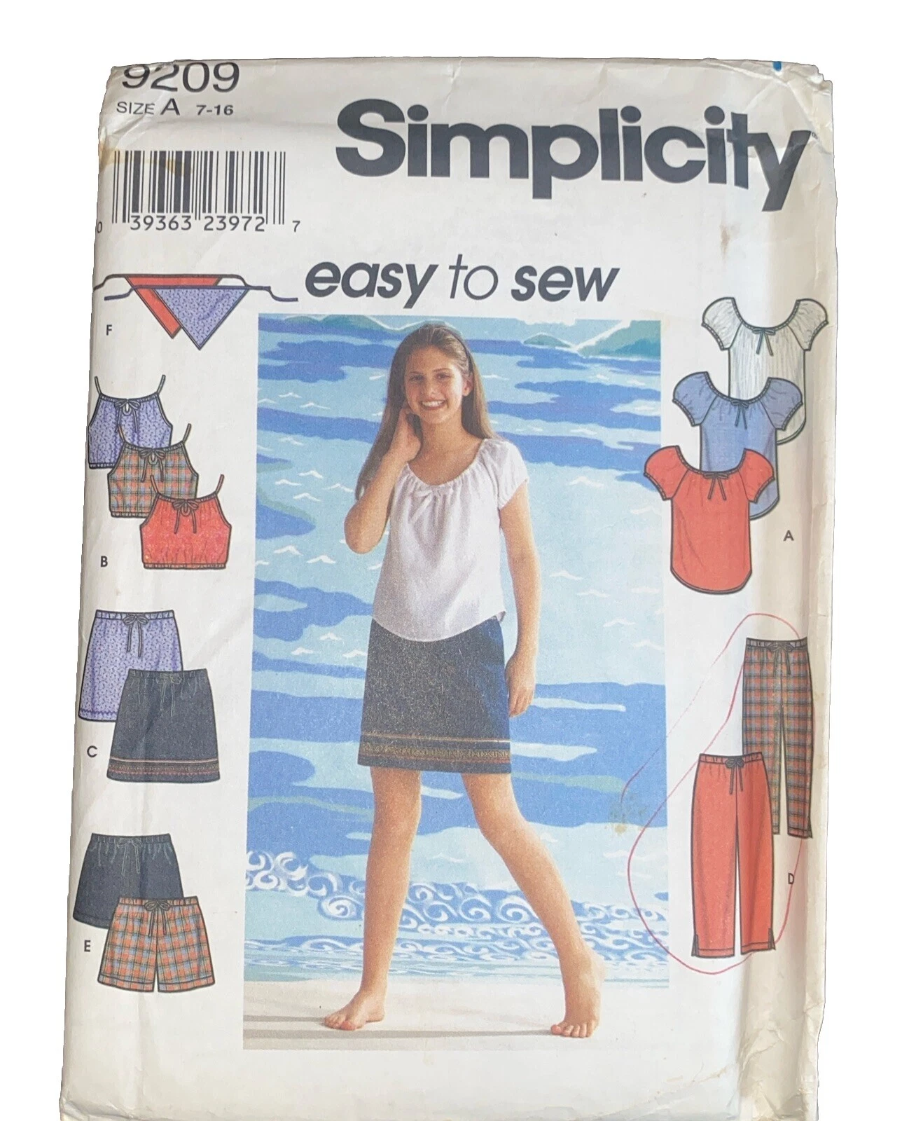 Bufanda de corte Simplicity Patrones de Costura