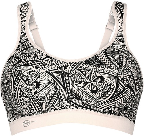Anita Lilly Active Sports Bra Extreme Control Size 34C Beige Black Full Cup 5527 - Picture 3 of 12