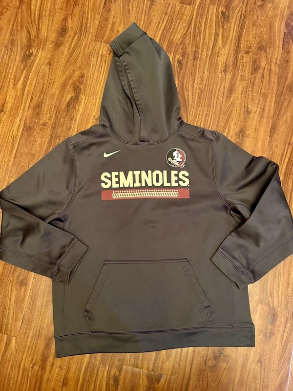 Boys Florida State Hoodie Size YXL, Nike, Dri Fit, Youth, Gray, Football, Noles