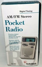 NEW OPEN BOX RadioShack 12-797 Pocket Radio Digital Tuning AM/FM VINTAGE