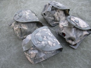 4 PACK US Military Hand Grenade Pouch Army ACU Digital MOLLE Utility Pouch VGC