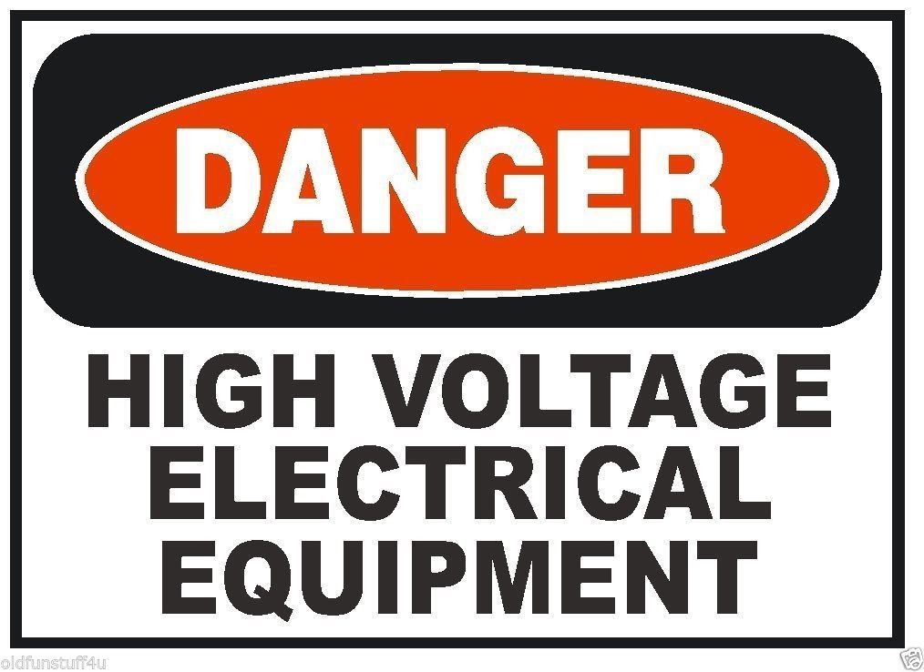 Danger High Voltage Equipment OSHA Safety Sign Decal Sticker Label D278