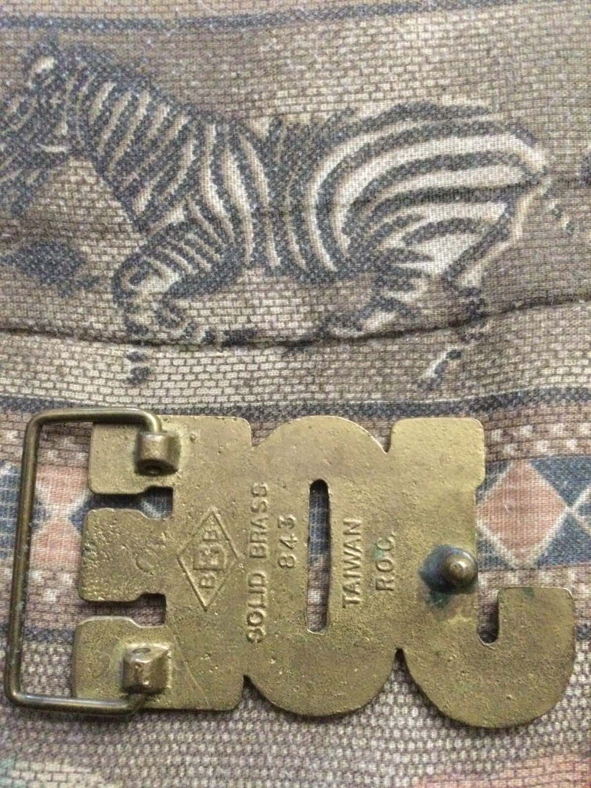 Brass Belt Buckle Name Joe Dress Casual Iconic 70s Cut Out Vintage Baron Taiwan