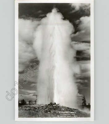 #ad OLD FAITHFUL GEYSER @ YELLOWSTONE NATIONAL PARK Wyoming NATURE 1930s Press Photo $25.00