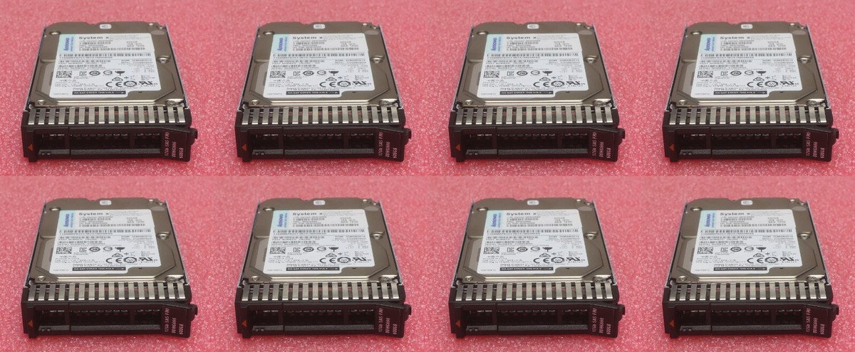 8x Lenovo 600GB 15K SAS 12G 2.5