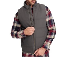 Weatherproof Vintage Mens Lined Puffer Zip Front Vest Olive Modern Sz xl New 