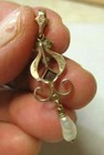 Art Deco 10K Yellow Gold Pearl, Amethyst & Pink Topaz Pendant P6 — photo 3