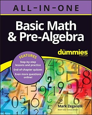 BASIC MATH 38 PRE ALGEBRA AIO by M Zegarelli Paperback Self Help Business