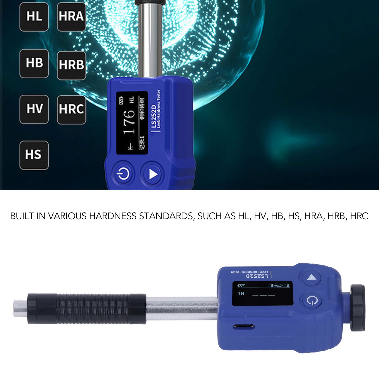 Pen Type Hardness Tester HL HV HB HS HRA HRB HRC Portable Hardness