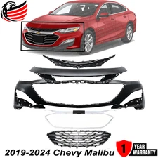 Front Bumper Cover & Grille Assembly For 2019-2024 Chevy Malibu