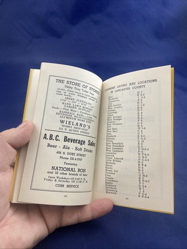 Vintage 1956 Lancaster City Streets & Rural Routes Directory Ephemera PA - Picture 12 of 12