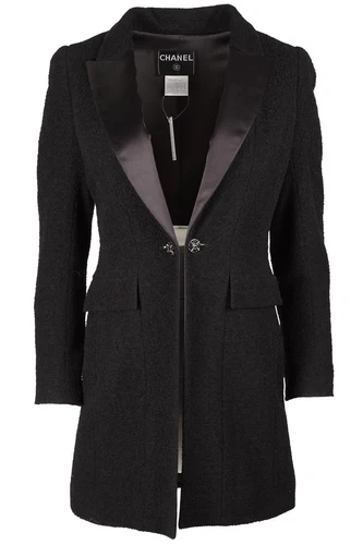 GIACCA LANA CHANEL NERA 2006 FR 36 UK 8