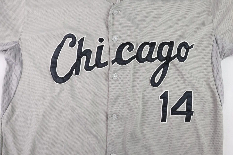 Camiseta Majestic US masculina 52 MLB beisebol Chicago White Sox 8 Paul Konerko cinza - Imagem 2 de 4