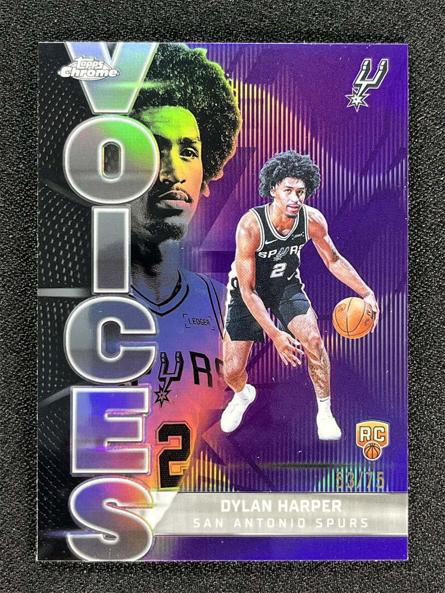 2025-26 Topps Chrome Dylan Harper #VS-7 Purple Refractor Voices Rookie RC /75