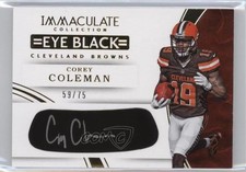 2016 Panini Immaculate Rookie Eye Black 59/75 Corey Coleman #CCO Auto 0af