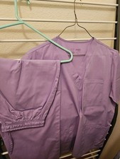 scrub set women large purple