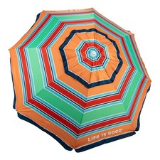 7' Beach Umbrella with Integrated Sand Anchor, Carry Bag, UPF 50 Protection,...