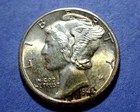 1944-D Mercury Dime  Ch. BU FSB