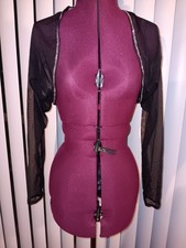 Black Shrug With Silver Sequins Belly Dance Prom Festival evening party