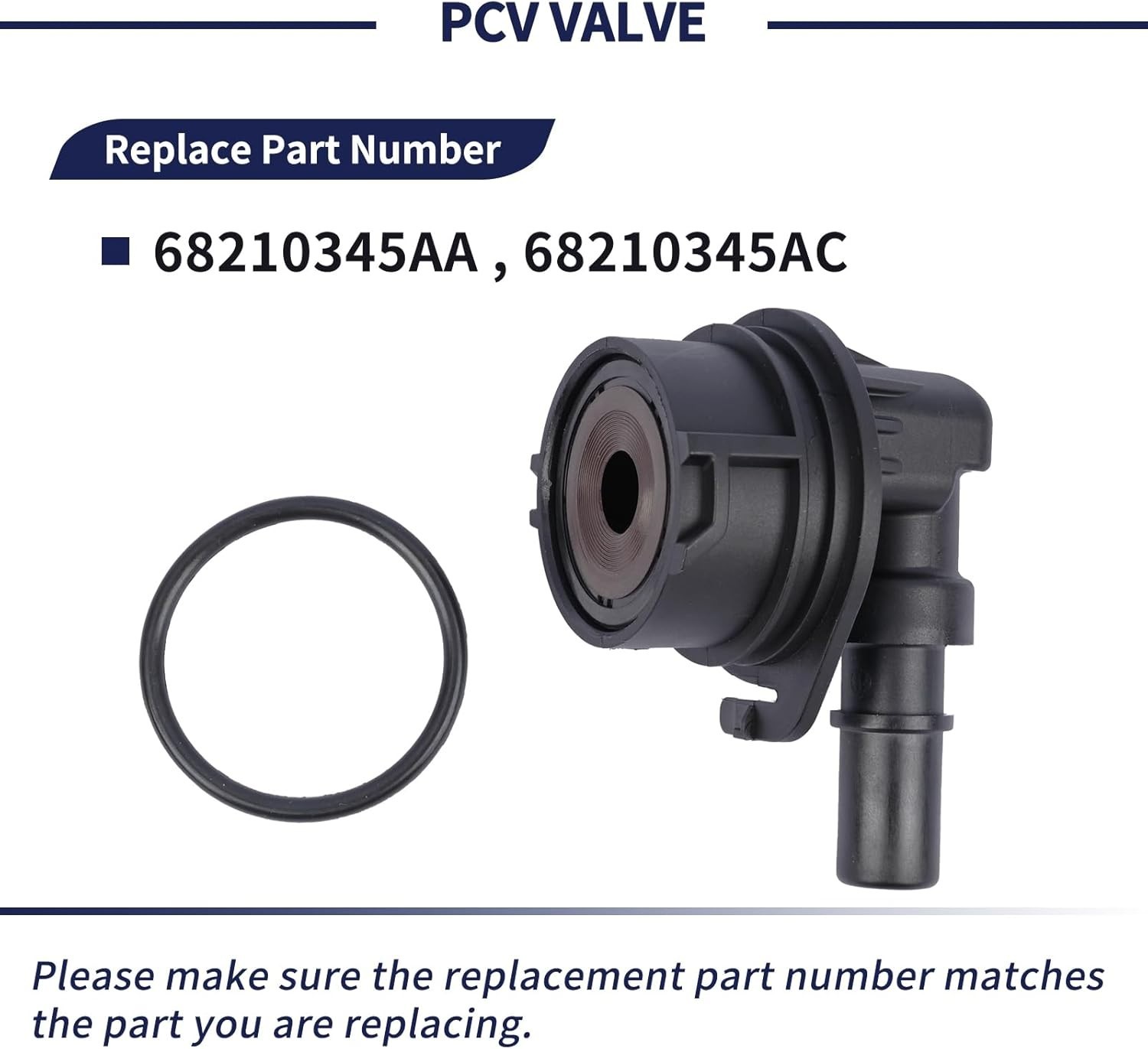 PCV Valve For Jeep Grand Cherokee Wrangler Chrysler Pacifica 3.6L V6 68210345AC thumbnail 3