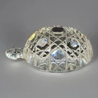 Waterford Crystal Turtle Tortoise Figurine Faceted Paperweight Ireland Vintage