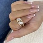 1.7ct Oval Fashion Ring Yellow Gold 14K Labcreated Diamond F/VS — photo 8