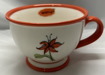 Starbucks Uplifting 10 oz Mug with Orange Tiger Lily 2006 NWT