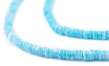 Turquoise Sliced Shell Heishi Beads 3mm Blue 24 Inch Strand