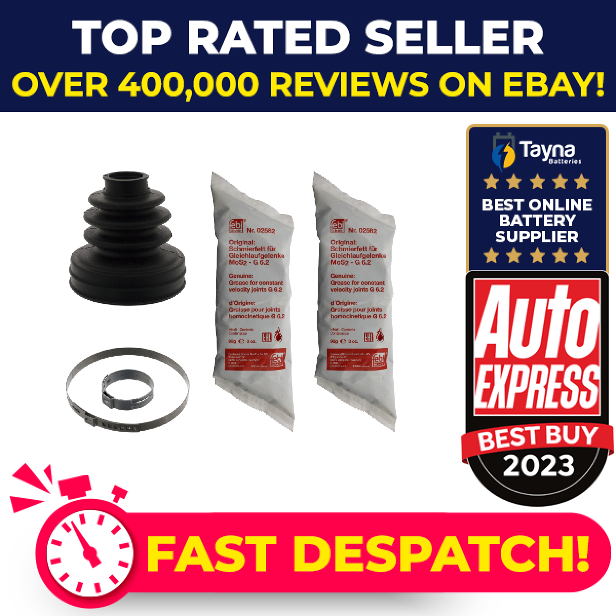 CV Joint Boot fits FORD MONDEO Mk4 TDCi 1.6D 10 to 15 C.V. Driveshaft Gaiter New