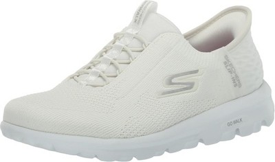 Skechers Womens Go Walk Travel Milan Hands Free Slip-ins - Off-White - 9.5 B - M
