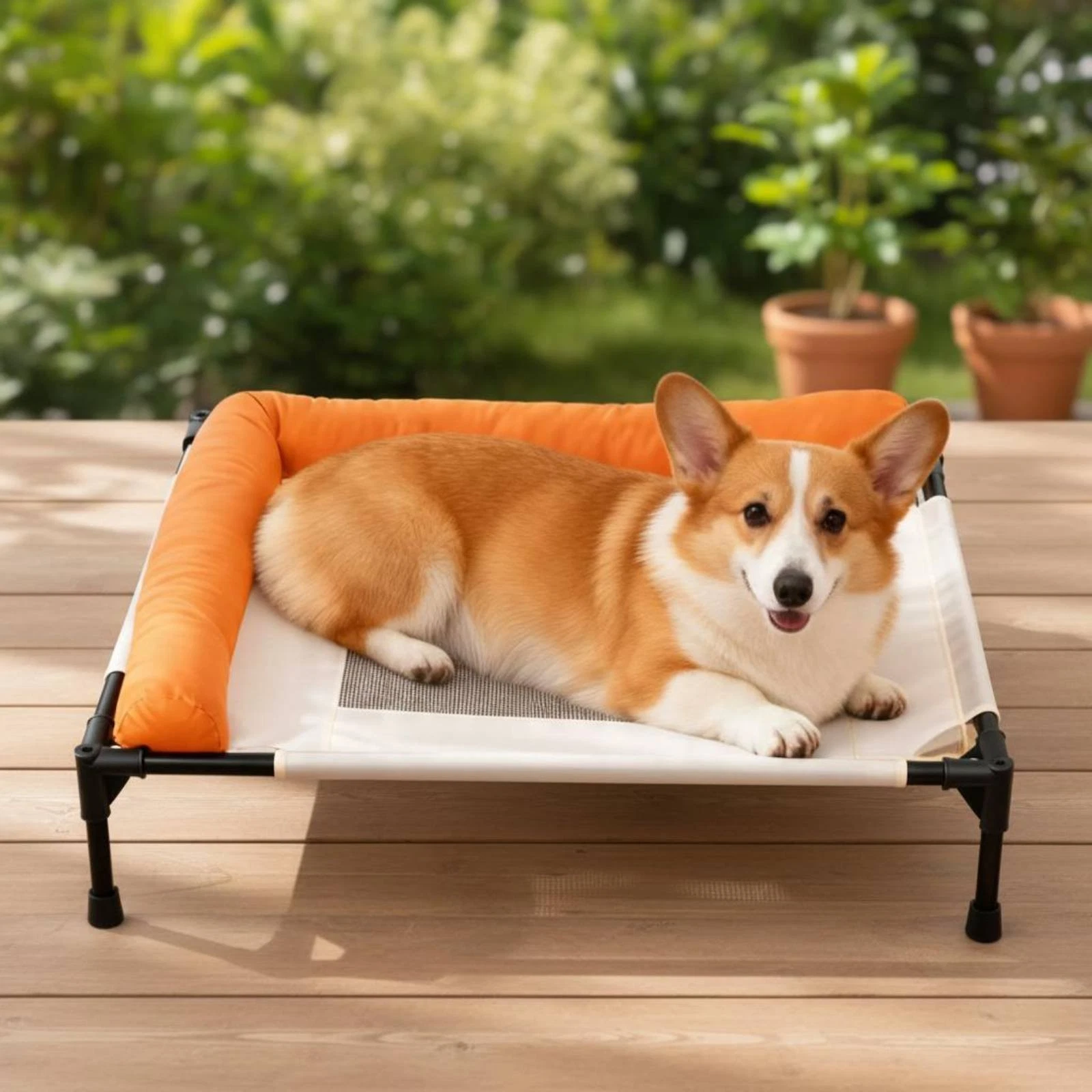 Dog Raised Bed Bed Cleanable Raised Pet Bed Year-Round Use for Indoor