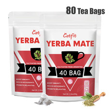 80 Tea Bags Yerba Mate Tea Bags 100 Pure - All-Natural Premium Herbal Tea
