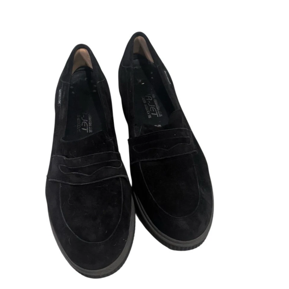 Mocassim Mephisto Feminino Penny Couro Preto Camurça Casual Slip On 9 Ermia - Imagem 2 de 4