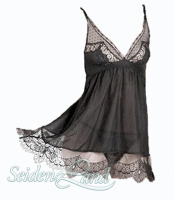 Baby-Doll kurz mit Seide Batist schwarz Größe S LOVE ME von Shell Belle Couture