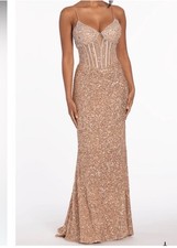 Women  s Sequin Long Prom Dress Size 2