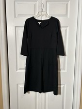 Talbots Black 3/4 Sleeve A-line dress Size 8