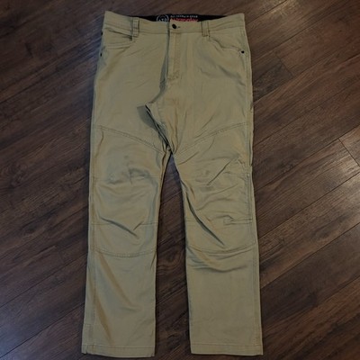 Wrangler ATG All Terrain Gear Pants 38x32 (Fits 37x32) Beige Stretch Double Knee