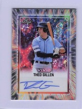 2025 Leaf Vivid Theo Gillen Auto SSP /3 Texas Rangers Rookie Prospect
